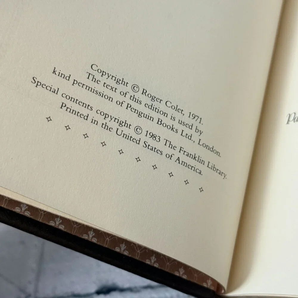 Stories by Guy de Maupassant Leather Bound Franklin Library 1983 Brown